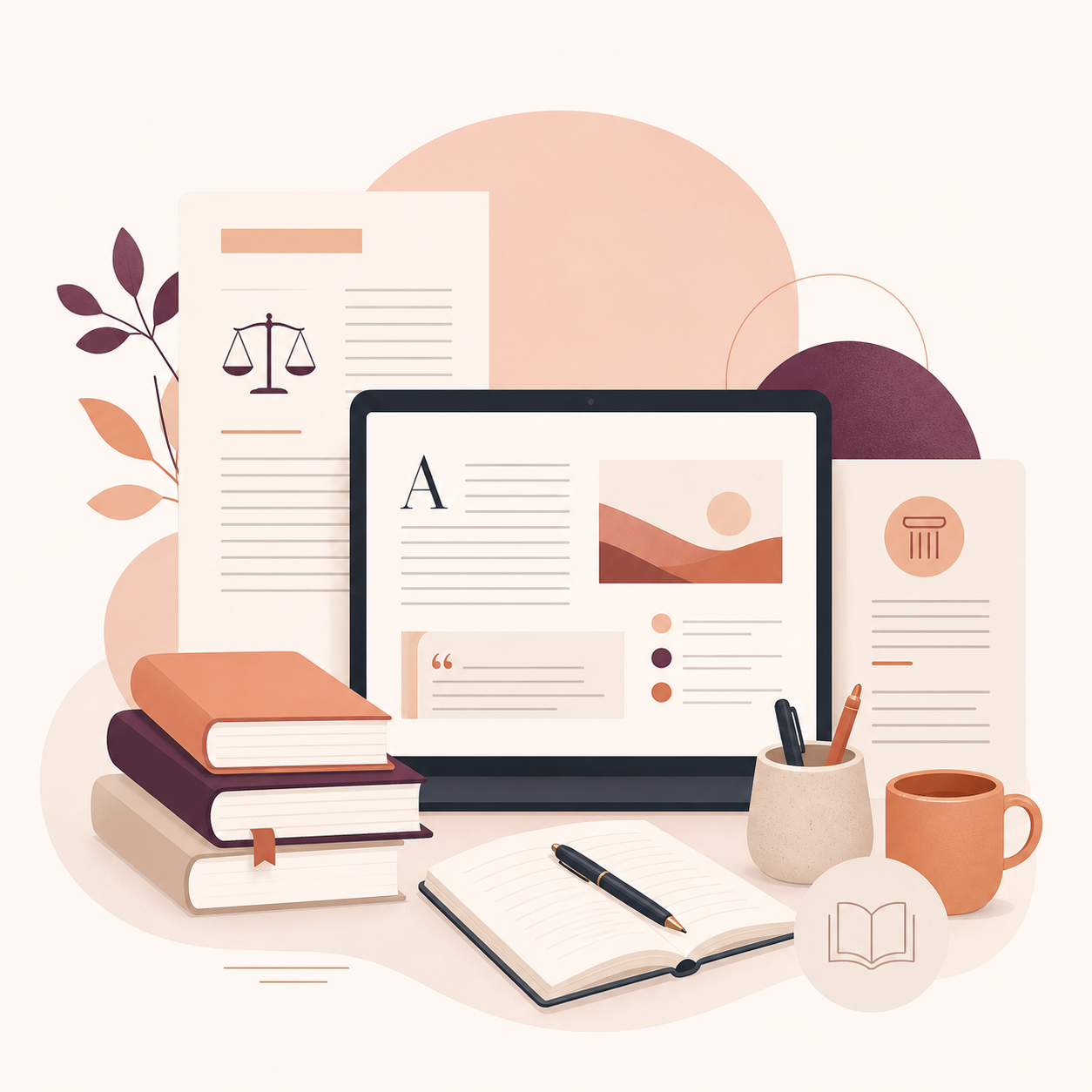 Illustration des articles et contenus d