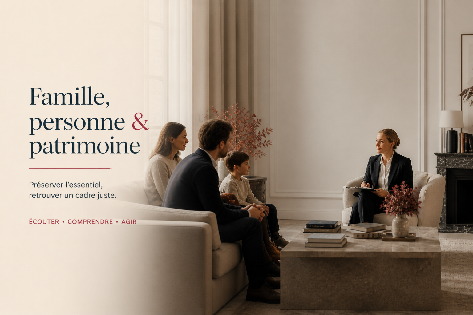 Accompagnement en matière de famille, personne et patrimoine